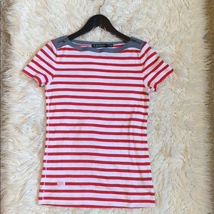 Red and white stripe shirt